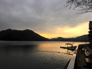 Sunset over Lake Sagamiko