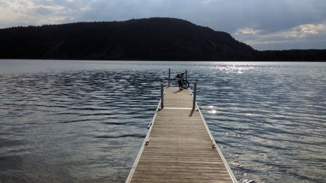 pier on Devils Lake