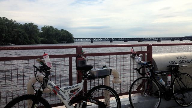 2 bikes on a ferry