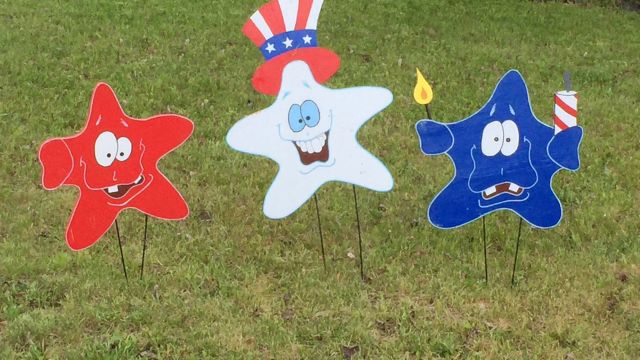 star shaped lawn orniments