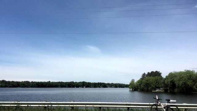 bridge over river and bike