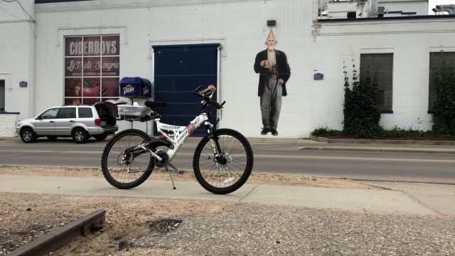 bicycle and Mr. Pointy Head