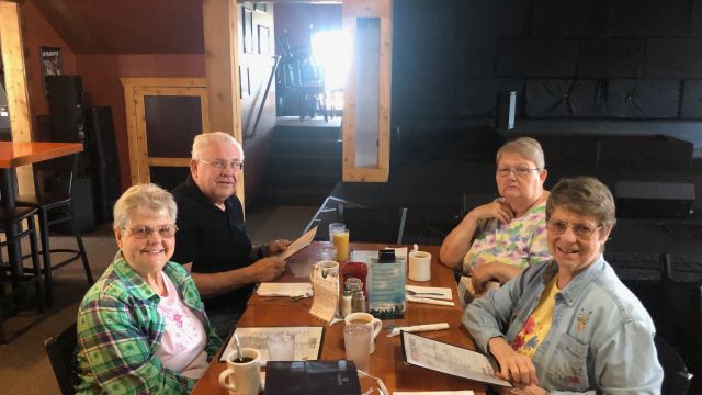 family eating breakfast