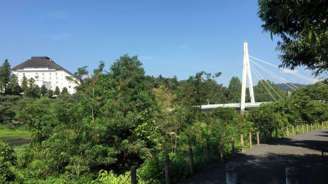 The bridge connecting Kami no Fuchi Park with Ome.