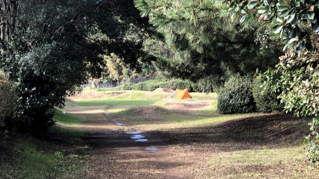 Tents on BMX course