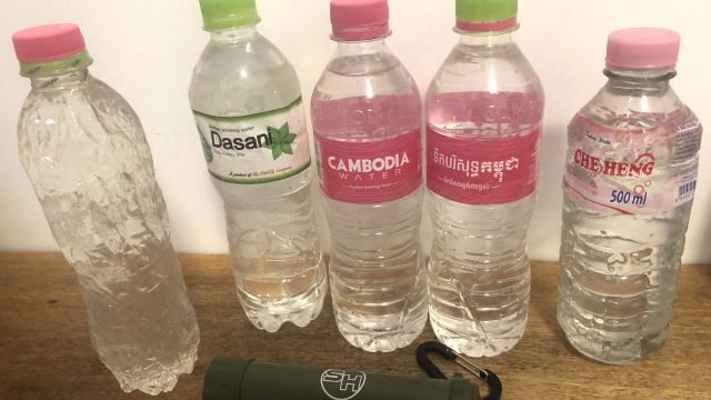 photo of bottles of water
