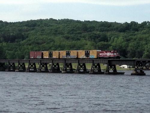 train on bridge