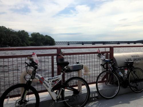 2 bikes on a ferry