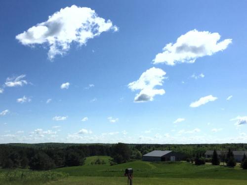 big skies over a rural landscape