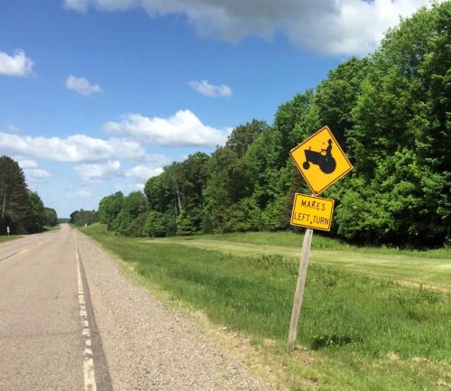 tractor warning sign