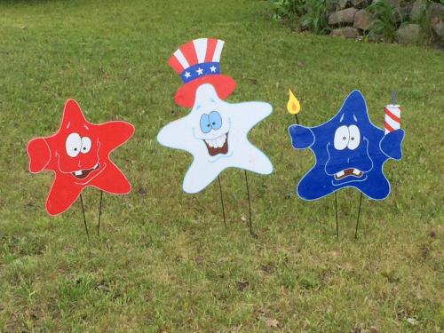 star shaped lawn orniments