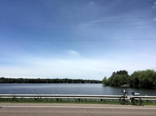 bridge over river and bike