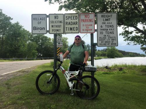 Paul and bike in Biron