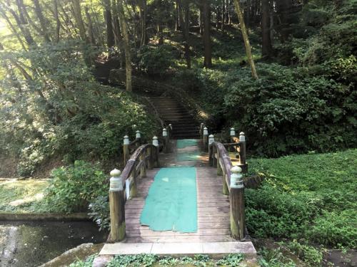 Bridge at Kaze no Ko Campground.
