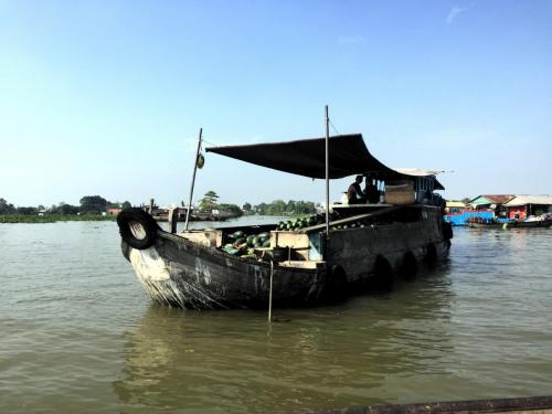 barge loaded with fruit