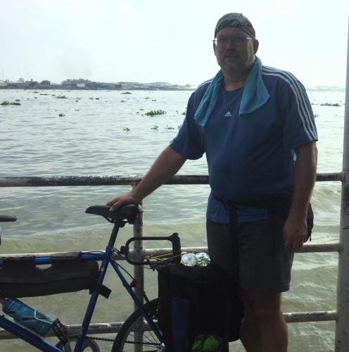 Paul and bicycle on ferry