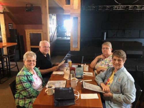 family eating breakfast