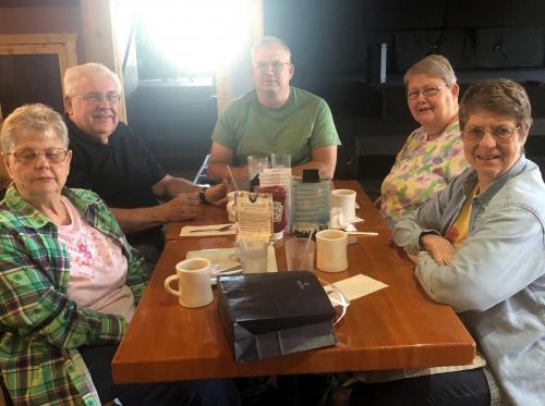 family eating breakfast