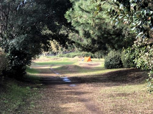 Tents on BMX course