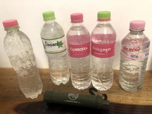 bottles of water