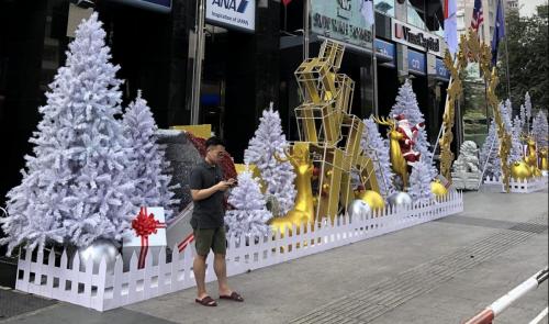 Christmas lights in Saigon.